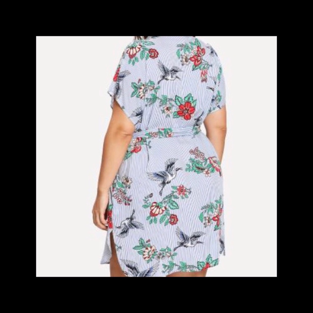 ➕Print Shirt Dress - Picture 5 of 7